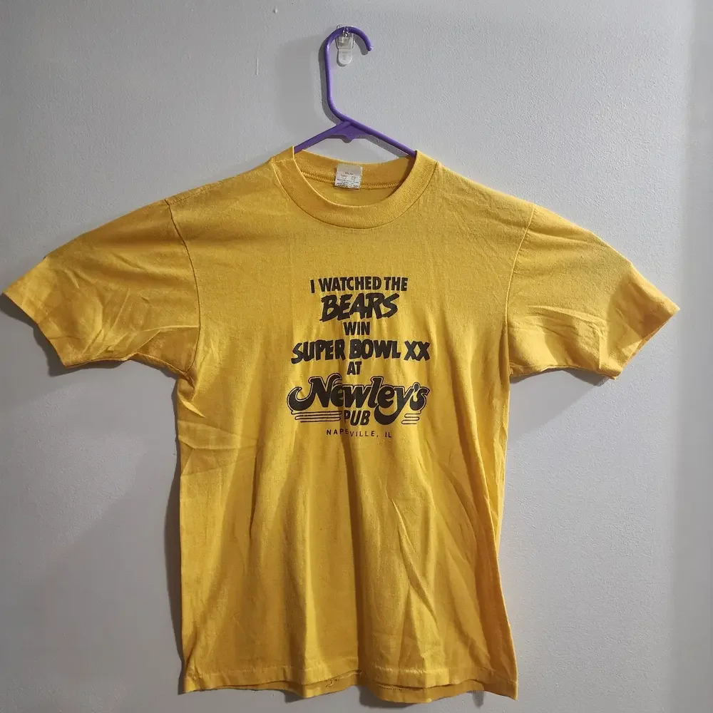 VTG Single Stitch I Watched the Bears Win Super Bowl at‎ Newley's T-Shirt Sz M